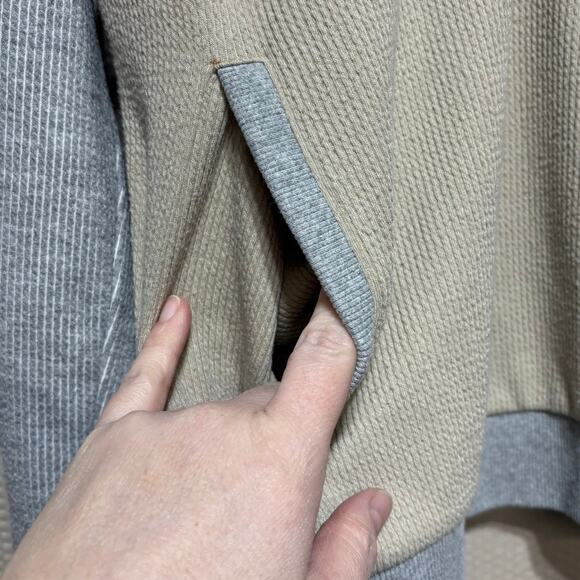 Hem & Thread Women's Colorblock Half Zip Pocket Pullover Sweatshirt Small - Picture 2 of 9